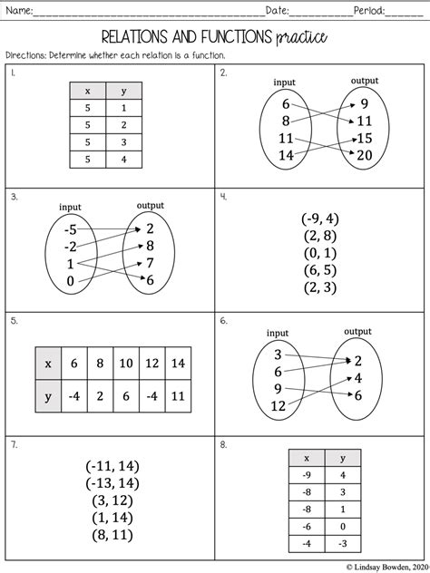 identifying functions worksheet with answers|More.